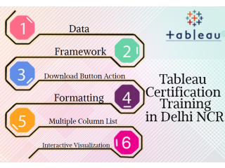 Tableau Training Course, Delhi, Noida, Ghaziabad, 100% Job Support with Best Job & Salary Offer, Free Alteryx Certification,