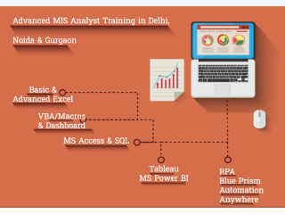 Classroom Advanced MIS Training Course, Delhi, Ghaziabad, 100% Job Support with Best Job & Salary Offer, Free Python Certification,