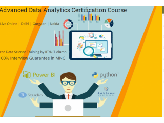 Best Data Science Certification, Delhi, Noida, Gurgaon, SLA Data Analyst Learning, 100% Job, Free Python, Power BI Tableau Training Course,