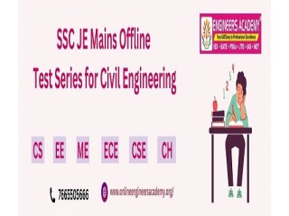 Best SSC JE Mains Offline Test Series for Civil Engineering exam preparation