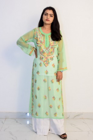buy-hand-embroidered-lucknowi-chikan-kurti-with-palazzo-light-green-big-0