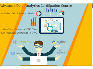 Advanced Data Analyst Training Course, Laxmi Nagar, Delhi, Noida, Ghaziabad, Till Feb'23 Offer, 100% Job, Free Python Certification,