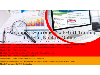 Accounting Training Course in Delhi, Preet Vihar, SLA Taxation Classes, Tally, GST, SAP FICO Certification Course, 100% Job, Best Offer