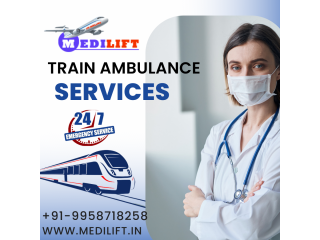 Medilift Train Ambulance Service in Dibrugarh with a Fully Trained Medical Crew