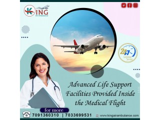 Book Air Ambulance Service in Bagdogra by King with Advanced ICU Equipment