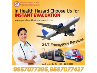 Hire Air Ambulance Service in Patna with Hi-Tech Medical Appliances by Panchmukhi