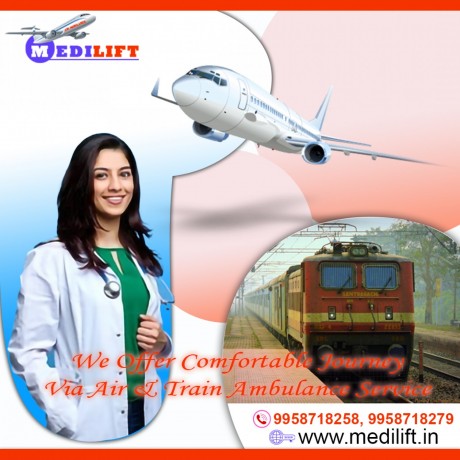 medilift-train-ambulance-in-guwahati-with-a-highly-professional-medical-team-big-0