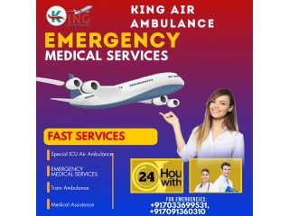 Pick Air Ambulance Service in Aurangabad by King with any Medical Trauma