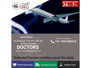 Select Air Ambulance in Varanasi by King with Safest Patient Transport