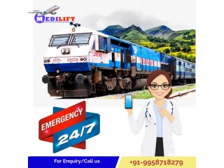 Medilift Train Ambulance Service in Kolkata with a Highly Professional Healthcare Unit