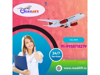 Hire Air Ambulance from Varanasi to Delhi by Medilift with Quickest Transfer