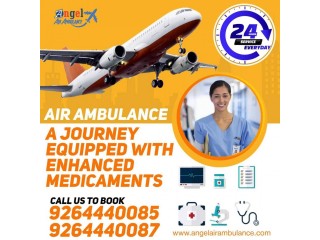 Take the Convenient Medical ICU Air  Ambulance in Darbhanga by Angel with All Care
