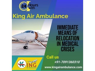 King Air Ambulance Service in Guwahati with Top-Level Medical Tool