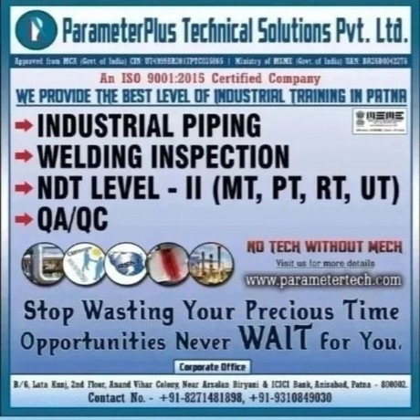 utilize-ndt-training-institute-in-patna-by-parameterplus-with-experienced-trainer-big-0