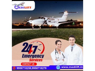 Choose Risk-Free Air Ambulance Service in Bagdogra by Medilift with a highly Accomplished Medical Team of Doctors