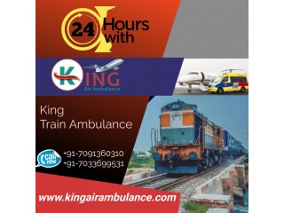 King Train Ambulance Service in Guwahati with All Necessary Medical Equipment