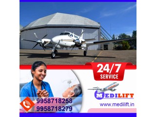 Hire Air Ambulance Service in Guwahati by Medilift with Modern Medical Equipment