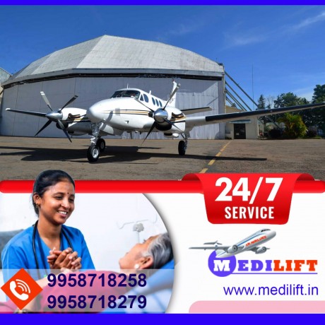 hire-air-ambulance-service-in-guwahati-by-medilift-with-modern-medical-equipment-big-0