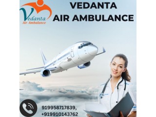 Vedanta Air Ambulance Service in Hyderabad with proper ICU Facilities